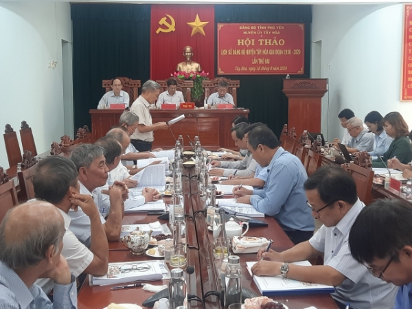 Hiển thị chi tiết cho Tổ chức Hội thảo lần 2 Lịch sử Đảng bộ huyện Tây Hoà giai đoạn 1930 - 2020 Hình ảnh cho bài viết Tổ chức Hội thảo lần 2 Lịch sử Đảng bộ huyện Tây Hoà giai đoạn 1930 - 2020